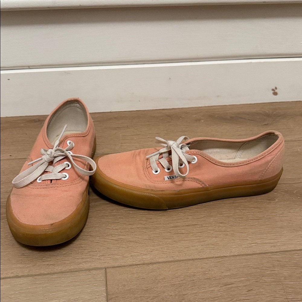 Vans Women's Peach Canvas Sneakers - Picture 5 of 9